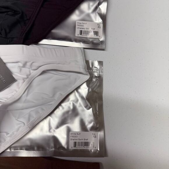 Todd Sanfield Swim Brief LOT OF 3 Mens XS White Brown Black Multicolor NEW - Picture 3 of 5